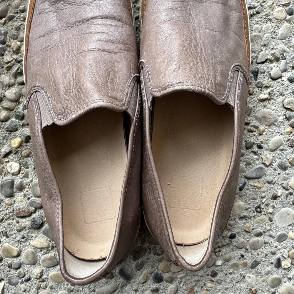 Frye Gavin Slip On Shoes Mens‎ Size 11.5 Brown Leather Casual Loafers Sneakers
